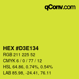 Color code: HEX #D3E134 | qconv.com