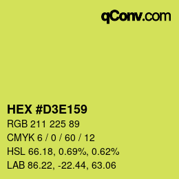 カラーコード: HEX #D3E159 | qconv.com