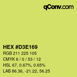 Color code: HEX #D3E169 | qconv.com