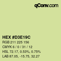Color code: HEX #D3E19C | qconv.com