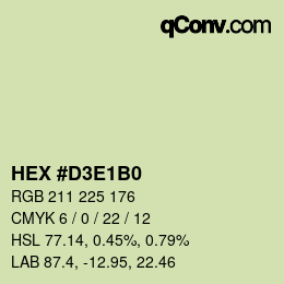 Color code: HEX #D3E1B0 | qconv.com