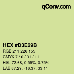 Color code: HEX #D3E29B | qconv.com