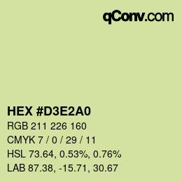 カラーコード: HEX #D3E2A0 | qconv.com