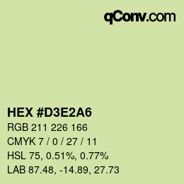Color code: HEX #D3E2A6 | qconv.com