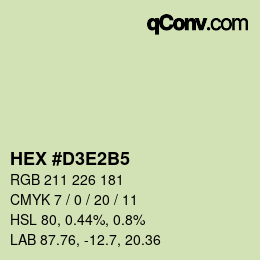 Color code: HEX #D3E2B5 | qconv.com