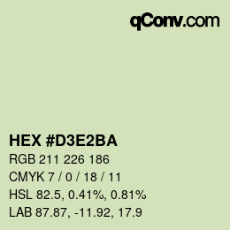 Color code: HEX #D3E2BA | qconv.com