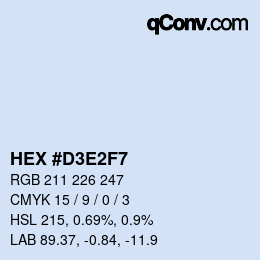 Color code: HEX #D3E2F7 | qconv.com