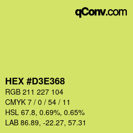 Color code: HEX #D3E368 | qconv.com