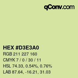 Color code: HEX #D3E3A0 | qconv.com