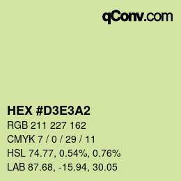 Color code: HEX #D3E3A2 | qconv.com