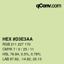 Color code: HEX #D3E3AA | qconv.com