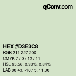 Color code: HEX #D3E3C8 | qconv.com