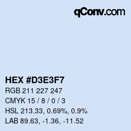 Color code: HEX #D3E3F7 | qconv.com