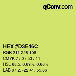 Color code: HEX #D3E46C | qconv.com