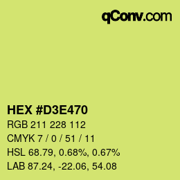 Color code: HEX #D3E470 | qconv.com
