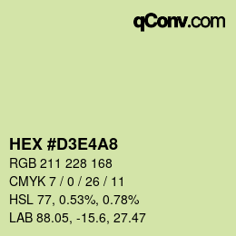 Color code: HEX #D3E4A8 | qconv.com