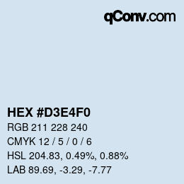 Color code: HEX #D3E4F0 | qconv.com