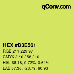 Código de color: HEX #D3E561 | qconv.com