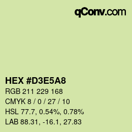 Color code: HEX #D3E5A8 | qconv.com