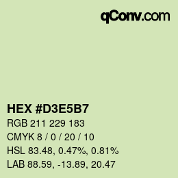 Color code: HEX #D3E5B7 | qconv.com