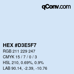 Color code: HEX #D3E5F7 | qconv.com