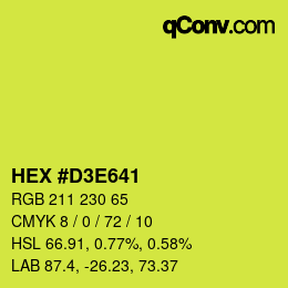Color code: HEX #D3E641 | qconv.com