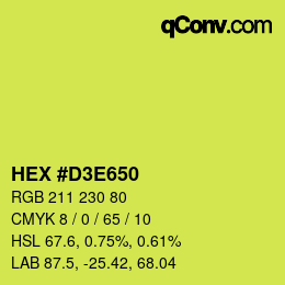 Color code: HEX #D3E650 | qconv.com