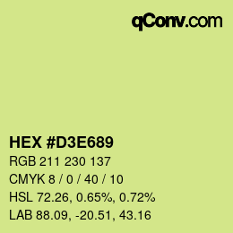 Color code: HEX #D3E689 | qconv.com