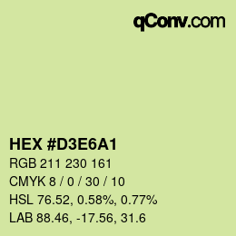 Color code: HEX #D3E6A1 | qconv.com