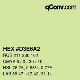 Color code: HEX #D3E6A2 | qconv.com