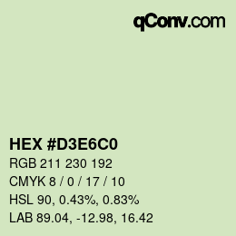 カラーコード: HEX #D3E6C0 | qconv.com