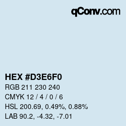Color code: HEX #D3E6F0 | qconv.com