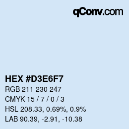 Color code: HEX #D3E6F7 | qconv.com