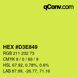 Color code: HEX #D3E849 | qconv.com