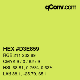 Color code: HEX #D3E859 | qconv.com
