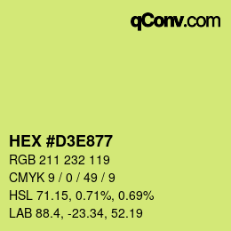 Color code: HEX #D3E877 | qconv.com