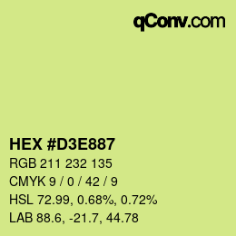 Color code: HEX #D3E887 | qconv.com