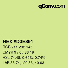 Color code: HEX #D3E891 | qconv.com