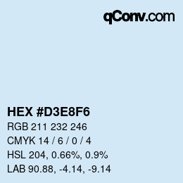 Color code: HEX #D3E8F6 | qconv.com