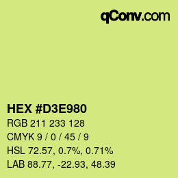 Color code: HEX #D3E980 | qconv.com