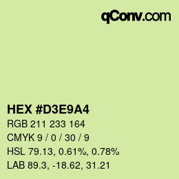 Color code: HEX #D3E9A4 | qconv.com