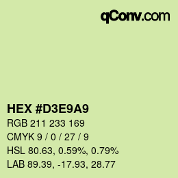 Color code: HEX #D3E9A9 | qconv.com