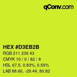 Color code: HEX #D3EB2B | qconv.com