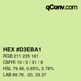 Color code: HEX #D3EBA1 | qconv.com