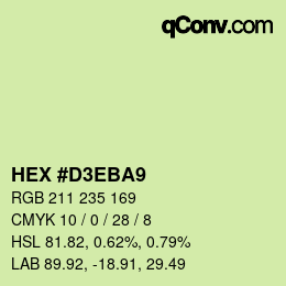 Color code: HEX #D3EBA9 | qconv.com