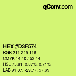 Farbcode: HEX #D3F574 | qconv.com