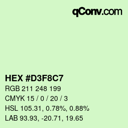 Color code: HEX #D3F8C7 | qconv.com
