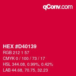 Color code: HEX #D40139 | qconv.com