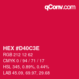 Color code: HEX #D40C3E | qconv.com