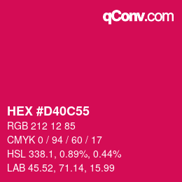 颜色代码: HEX #D40C55 | qconv.com